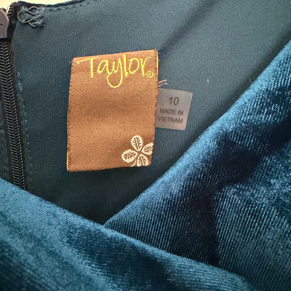 Taylor Velvet Dress - Dark Teal - Picture 7 of 8